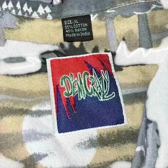 DemCrazy‎ Sz XL Northwestern Button Down Shirt Wolves Outdoors Cabincore - Picture 3 of 12